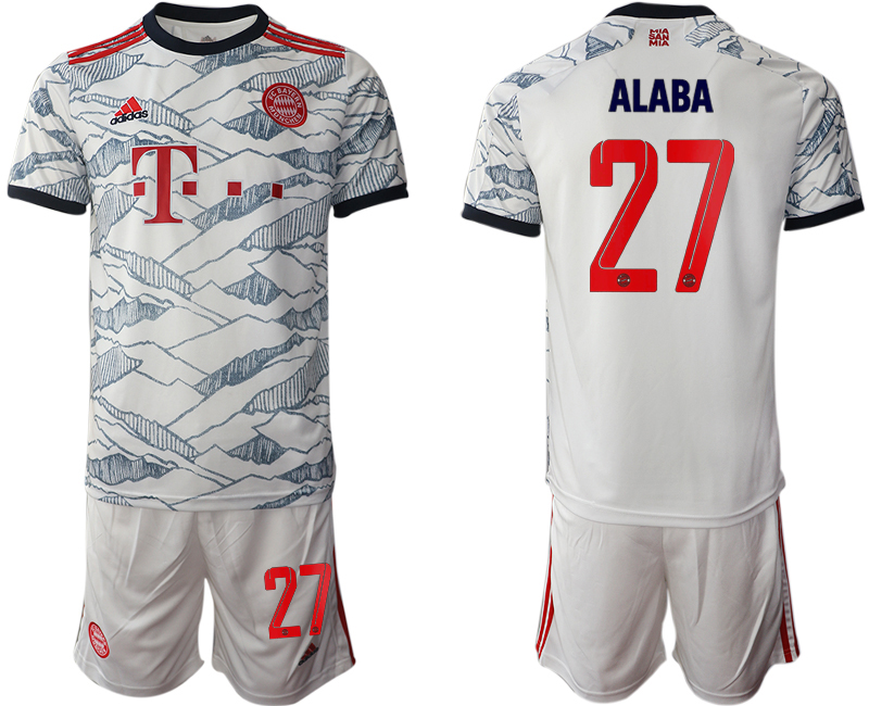Men 2021-2022 Club Bayern Munich away white #27 Soccer Jersey->arsenal jersey->Soccer Club Jersey